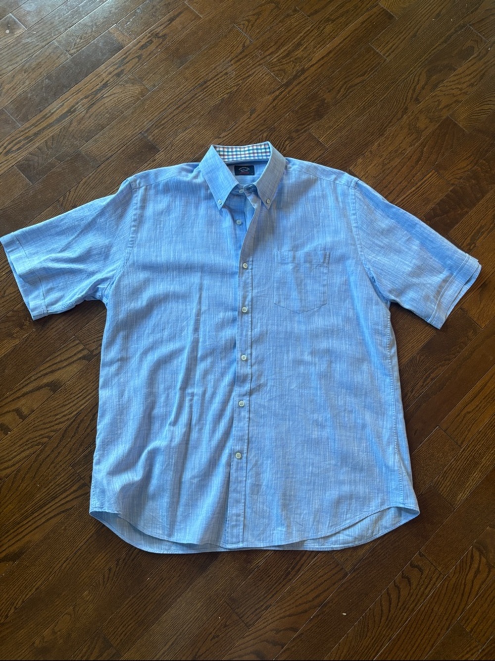 Paul & Shark Light Blue Short-Sleeve Button-Down Shirt